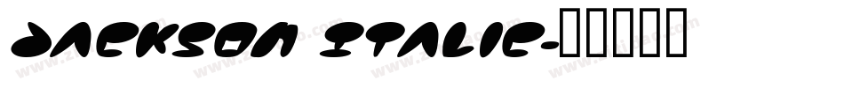 Jackson Italic字体转换